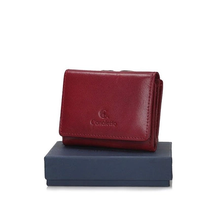 Czerwony elegancki portfel damski Canaletto 2000-C-s165/RFID