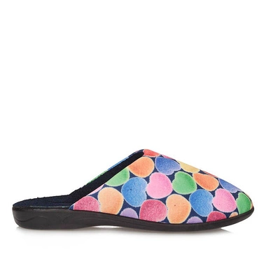 Komfortowe laczki kapcie Adanex 29828 kolorowe serca