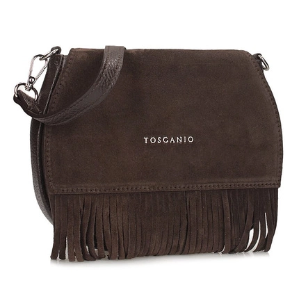 Skórzana włoska Torebka listonoszka Toscanio G114 C.BRĄZ D23
