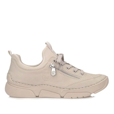 Modne beżowe półbuty damskie Rieker 45973-60