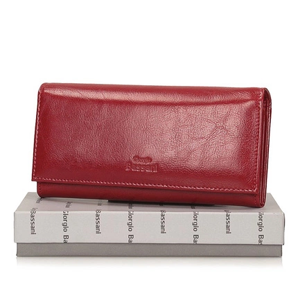 Duży czerwony portfel Giorgio Bassani 080-s12
