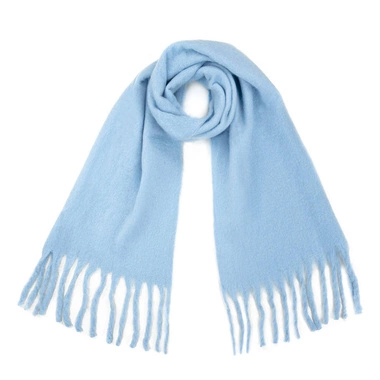 Ciepły zimowy długi damski szal Art of Polo sz23312-2 błękit