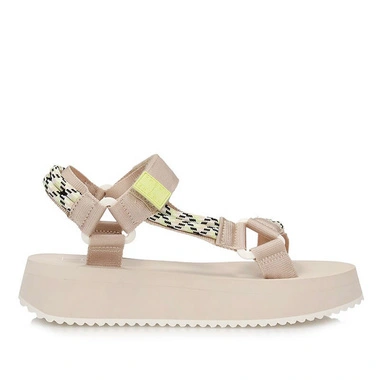 Sandały damskie Tommy Hilfiger Jeans EN0EN02970AESW8B white clay beżowe na platformie