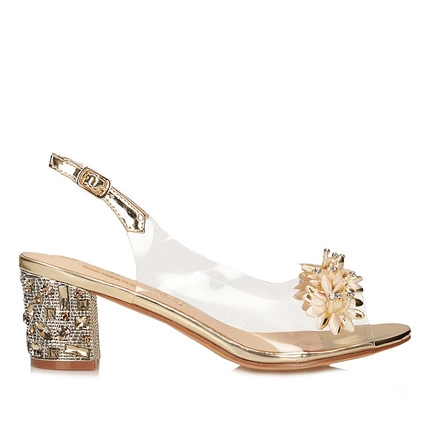 Eleganckie silikonowe sandały z ozdobą S.Barski MR51-725