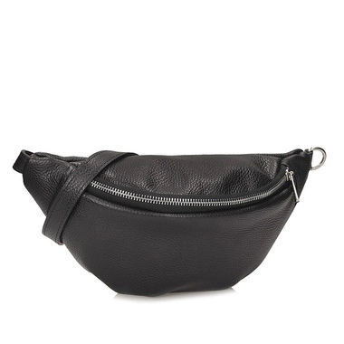 Skórzana Klasyczna Nerka Saszetka Toscanio A55 czarna