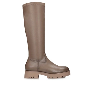 Stylowe kozaki damskie na płaskim obcasie Potocki 25-12729KH