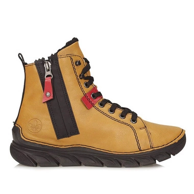 Komfortowe sznurowane botki damskie Rieker 55024-68