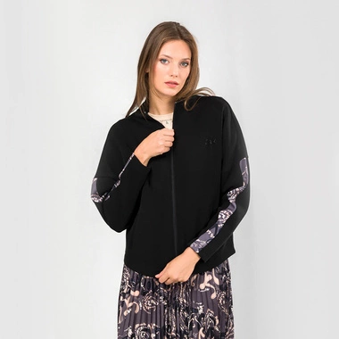 Stylowa bluza damska rozpinana Anekke CHAQUETA CON CREMALLERA NEGRO 41270-121/221