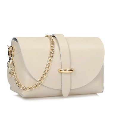 Listonoszka na łańcuszku Toscanio A32 kremowa