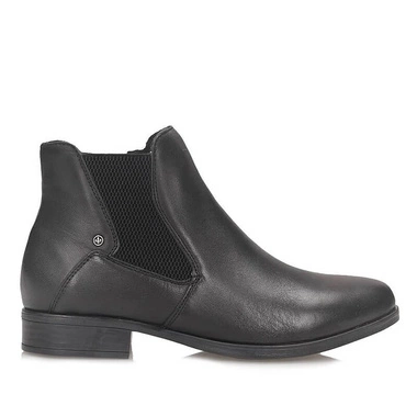 Klasyczne wygodne czarne botki damskie Rieker 77051-00