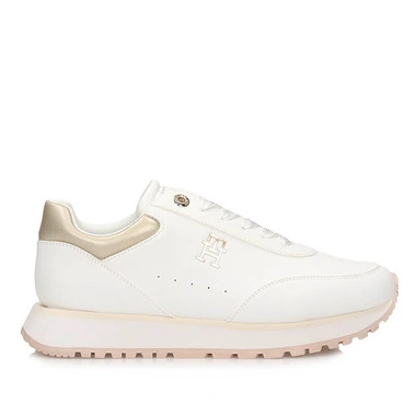 Sneakersy damskie Tommy Hilfiger T3A9-34266-1355X048 WHITE/PLATINUM białe na platformie sznurowane