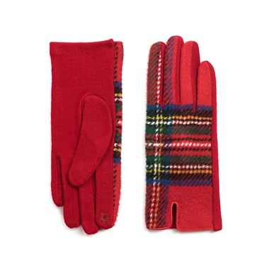 Wełniane czerwone rękawiczki damskie Art Of Polo 20317-2 red