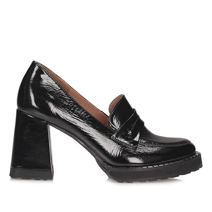 Eleganckie lakierowane półbuty damskie EXQUISITE 1507 CZAR.NAPLA