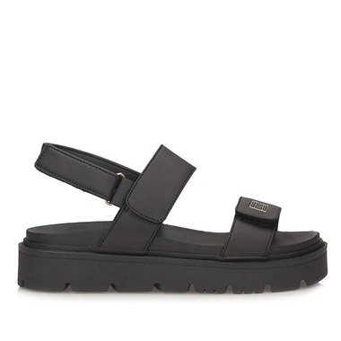 Sandały damskie Tommy Hilfiger T3A2-34284-0326999 black czarne na platformie na rzep