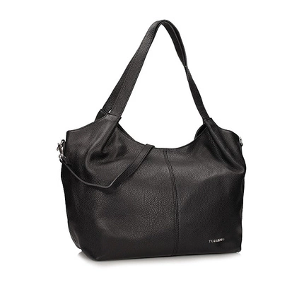 Codzienna skórzana torebka damska Toscanio F277 czarna