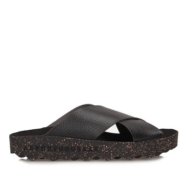 Klasyczne klapki damskie Asportuguesas CROSS L ECO LEAT BLACK P018276000