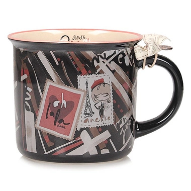 Pojemny Kubek porcelanowy wielokolorowy Anekke 41485-104