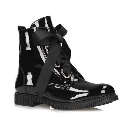 Botki Sempre 19041 Czarny Lakier