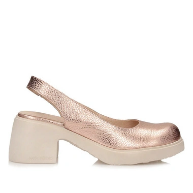 Sandały damskie Wonders E-7132 PISO MAX RAME złote wsuwane na obcasie