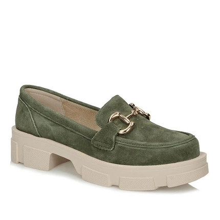 Zamszowe półbuty mokasyny Loafersy Filippo DP6100/24 KH