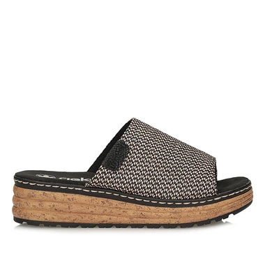 Casualowe klapki damskie na platformie Rieker 62768-90