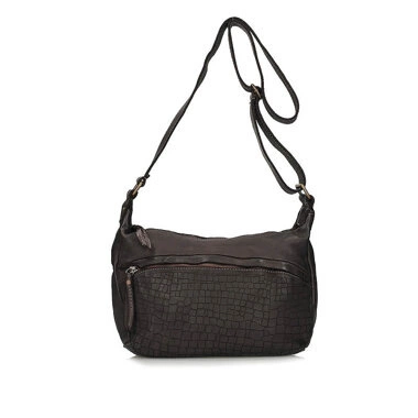 Skórzana Torebka crossbody Toscanio Vintage F133 c.brąz