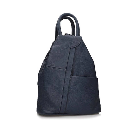 Klasyczny skórzany Plecak Fantasy Joanna granatowy