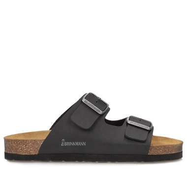 Klapki Dr. Brinkmann 600275-01 czarne unisex damskie męskie skórzane wkładki