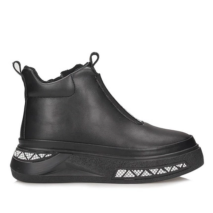 Casualowe damskie botki trzewiki na platformie Filippo DBT7277/25 BK
