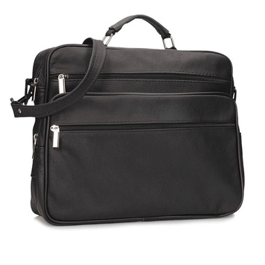 Miejska męska Skórzana Torba Vip TM-04 czarna