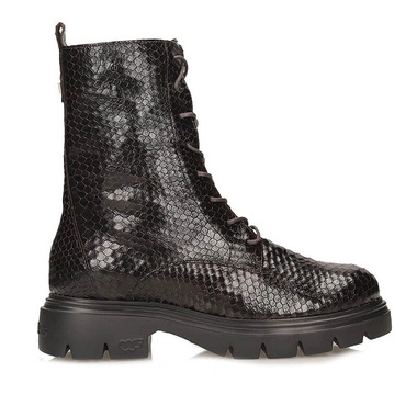 Botki damskie Wonders A-4313 DOLMEN TESTA NEGRO czarne na zamek skórzane na obcasie