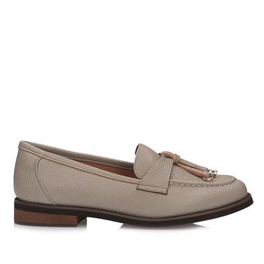 Eleganckie beżowe mokasyny lords damskie Potocki 25-12627BG