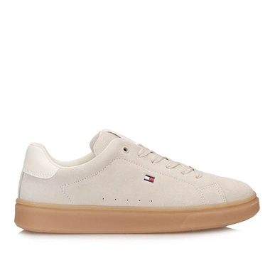 Sneakersy damskie Tommy Hilfiger T3A9-34349-1840A360 BEIGE/OFF WHITE/ beżowe skórzane sznurowane