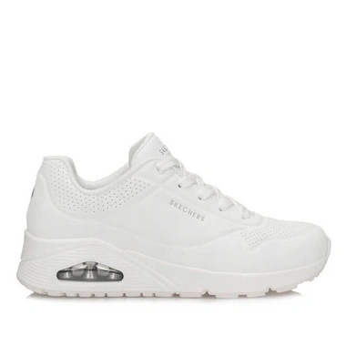 Sneakersy damskie Skechers 73690/W UNO STANDARD ON AIR Memeory Foam białe sznurowane na platformie