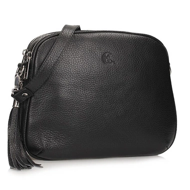 Czarna skórzana elegancka Listonoszka Canaletto T808-s33