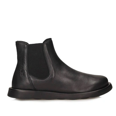 Botki damskie Fly London TICH099FLY DUBLIN BLACK P145099000 czarne skórzane sztyblety wsuwane