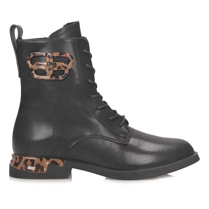 Modne skórzane czarne botki Filippo DBT7206/25 BK