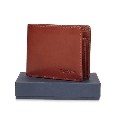 Skórzany Portfel męski Canaletto 1501-s313 koniak