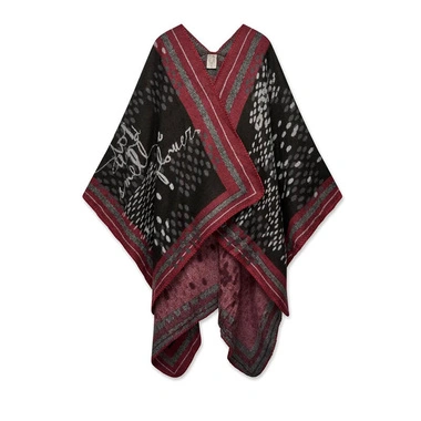 Ponczo damskie Anekke 43274-001 PONCHO GRIS TULIP czarne duże