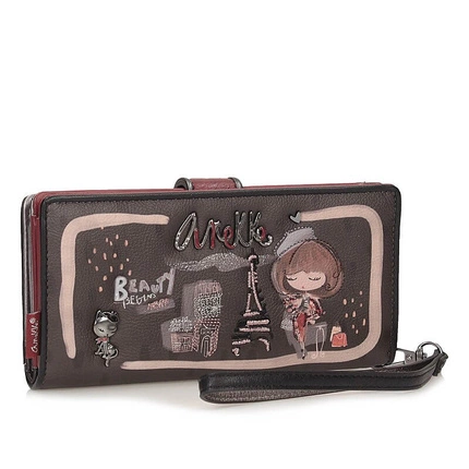 Klasyczny duży portfel damski Anekke 41809-901 BILLETERO MADEMOISELLE