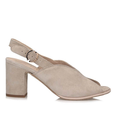 Klasyczne beżowe sandały damski na obcasie RYŁKO 7NG29_R_ _9TE B001-6