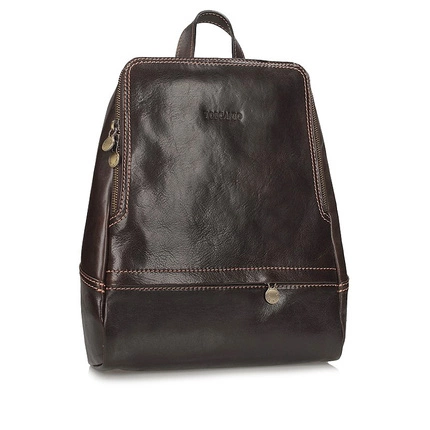 Oryginalny stylowy jednokomorowy włoski Plecak Toscanio G130 C.BRĄZ D23