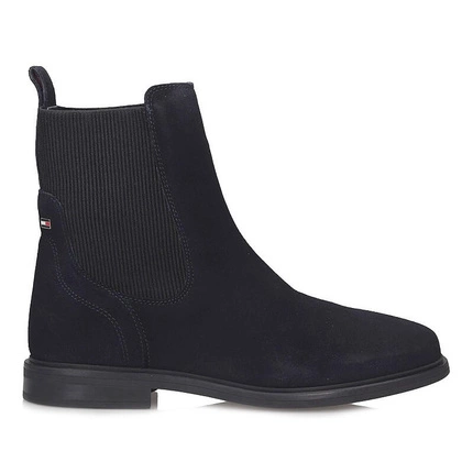 Wsuwane botki damskie Tommy Hilfiger FW0FW08780DW6W5G - FLAG SUEDE CHELSEA B, DW6 PP W5G Space Blue