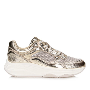 Skórzane sneakresy damskie na grubej podeszwie Filippo DP6723/25 GO