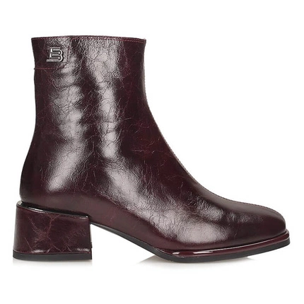 Eleganckie bordowe botki chelsea damskie S.Barski CR52-712