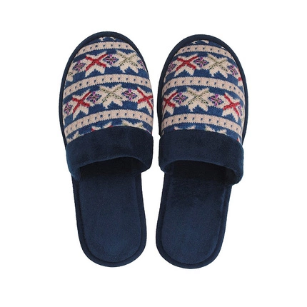 Kapcie pantofle laczki Meteor 073 granatowy
