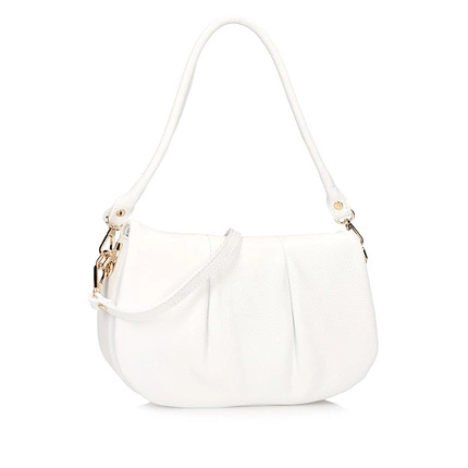 Elegancka Listonoszka Torebka na ramię Toscanio F238 BIAŁA D01