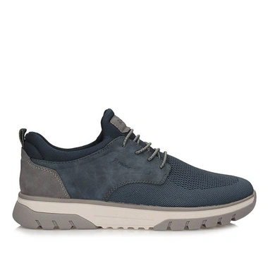 Sneakersy męskie Rieker B9352-14 granatowe półbuty wsuwane