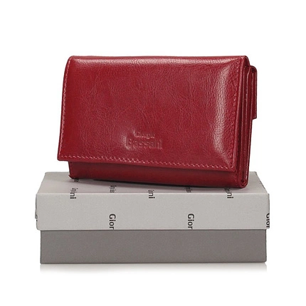 Skórzany portfel Giorgio Bassani 021-s12 czerwony