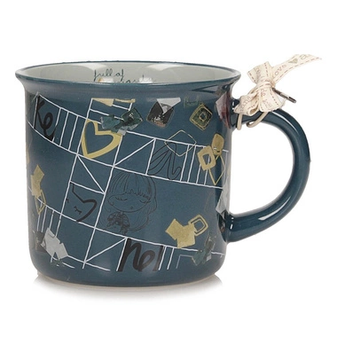 Pojemny Kubek porcelanowy wielokolorowy Anekke 41475-102